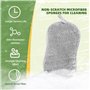 Lot de 6 Éponges Vaisselle Réutilisables Lavables – Éponge Magique en Microfibre Durable, Double Face Non Rayante, Antibactérien