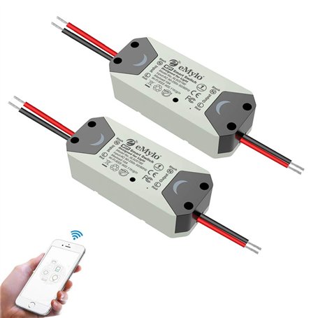 eMylo Commutateur WiFi intelligent Interrupteur d'éclairage WiFi universel Smart Home DIY Module de relais sans fil Télécommande