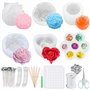 UCAMP Moules À Bougies En Silicone - 6 Pièces En Forme De Fleur Pour Bougies Parfumées