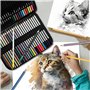 KIMIGO Ensemble de matériel de dessin et de croquis 76 - Crayons de Dessin Professionnels - Fournitures avec carnet de croquis e