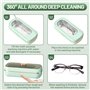UCAMP Nettoyeur Ultrasons,48 kHz Ultrasonic cleaner,350 ML Nettoyage en Profondeur à 360°,lampe UV,Nettoyeur Ultrasons Lunettes 