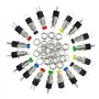 QitinDasen 12Pcs Premium 7mm Mini Interrupteur à Bouton Poussoir Momentané, Interrupteur à Bouton-Poussoir Normalement Ouvert, 2