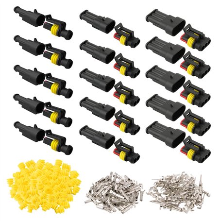 QitinDasen 15 Set Voiture Imperméable Électrique Connecteurs