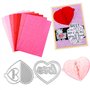 OTCRAFT Lot de 8 blocs de papier alvéolé et matrices de découpe Love avec aimants blancs pour loisirs créatifs 3D et cartes pop-