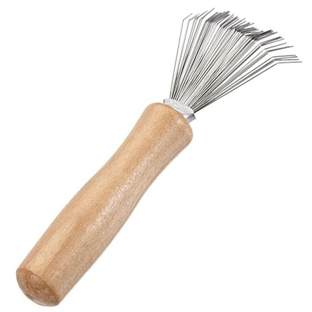 1 Pcs Nettoyant Poignée en Bois pour Peigne