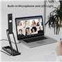VIISAN, 13MP, 4K, caméra de documents portable USB double mode et webcam avec objectif AF, microphone intégré et LED, design mul