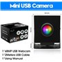 ELP Caméra USB 48MP Webcam 8K Caméra USB 6000P avec Objectif fisheye Grand Angle 200 degrés PC Lightburn pour graveur Laser Plug