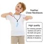 Collier a macher enfant tdah, collier anti stress enfant, 5 pièces colliers à mâcher sensuels pour enfants et adultes souffrant 