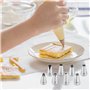 GIDWRIY 8 pcs Embout Poche A Douille Patisserie,Douilles à Pâtisserie RéUtilisable,Douille en Acier Inoxydable,Poche à Douille A