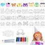 RUIJIE 32Pièces Masques à Colorier Enfants Masque Animaux Masques d'Animaux Vierges avec 2 Ensembles de 6 Stylos de Couleur et C