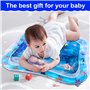 Zeawavsl Gonflable Tummy Time Tapis d'eau Tapis de Jeu Gonflable, Water Mat Baby Bpa Gratuit Big i Bébé et Jouets de 3, 6 et 9 M