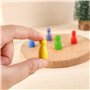Zephyra 50 Pions en Bois pour Jeux de Société – Figurines Colorées avec 5 Dés en Bois – Accessoires de Jeux, Pièces de Rechange,