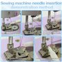 Lot de 2 enfile-aiguilles pour machine à coudre - Aide à l'enfilage automatique - Enfile-aiguille pour aiguilles à coudre - Enfi
