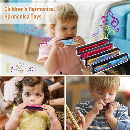 Harmonica Enfant 16 Trous - Dessin Animé - Instrument Débutant 4-6 Ans Harmonica Enfant 16 Trous - Dessin Animé - Instrument Débutant 4-6 Ans