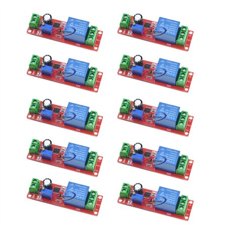 NE555 Lot de 10 modules de minuterie de délai 12 V 0-10 secondes Convertisseur de courant constant