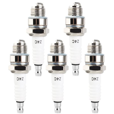 QAZAKY Lot de 5 bougies d'allumage Z4C pour moteur 2 temps 49 cc 50 cc 66 cc 70 cc 80 cc vélo motorisé scooter Yamaha JOG50 90 Z