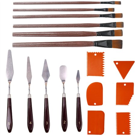 Eowppue Ensemble Spatules Pour Peinture À L'huile Et À L'acrylique - Spatule Fine De Structure