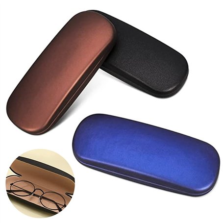 XZEIT 3 pièces Étui à Lunettes en Cuir PU