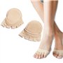 BEROZA Chaussettes Ouvertes à 5 Orteils - Coussinets de L'Avant-Pied - AntidéRapantes et Respirantes - Absorbantes - Demi-Chauss