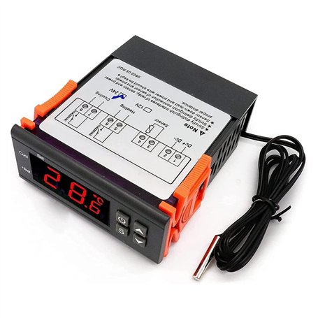 RUIZHI Regulateur de Temperature Numérique 10A D'affichage à LED Temperature Controller Thermostat Regulateur avec Capteur (DC 2