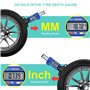 RUIZHI Jauge de Profondeur Numérique de Pneu Jauge Caliper LCD 0-25.4mm de Profondeur Numérique des Pneus Gauge pour Auto Moto V