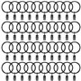 CHUEHKAK Lot de 40 Anneaux de Rideau avec Pince
