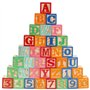 jacootoys 36 PCS Blocs de Bois ABC Jeux de Construction Très Grand Lettres et numéros de l'alphabet Jouets Éducatifs pour Enfant