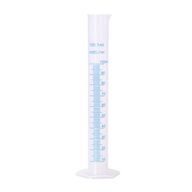 Euvoym 1 cylindre gradué transparent de 100 ml - Outil de mesure de liquide - Outil de mesure scientifique - 100 ml
