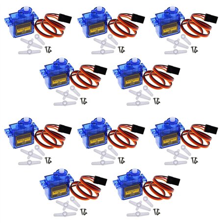 10 x Servomoteur 9G Micro Servo Motor Transmission en métal Haute vitesse Rotation à 360° pour RC Hélicoptère/Avion
