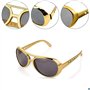 ZJRung Kit de Costume Hip Hop Lunettes de Soleil et Bagues de Rappeur Chapeau de Pêcheur Collier Dollar Bracelet Chaîne d'or 80s