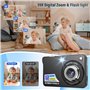 Appareil Photo Numérique 56MP 4K Compact Caméra Zoom Numérique 20X Digital Camera avec Carte de 32 Go pour Étudiant Adulte Début