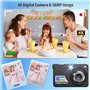 Appareil Photo Numérique 56MP 4K Compact Caméra Zoom Numérique 20X Digital Camera avec Carte de 32 Go pour Étudiant Adulte Début
