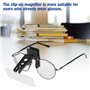 Lunette Loupe 1,5X 2,5X 3,5X Loupe à Clipser sur Lunettes Grossissement Boîtier en Plastique Lunettes à Clipser Type Loupe Loupe