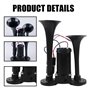 GAOUTO Klaxon LWK - 12 V - 120 dB - Double tube - Super puissant - Avec compresseur - Kit de klaxon à air comprimé - Pour tous l