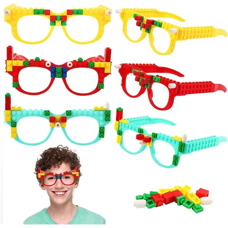 Lot de 12 blocs de construction : ensemble de lunettes