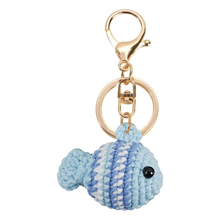 YCZCHE14 Mignon Porte-clés Poisson Tricoté à la Main