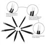 Umiten 10 pcs ESD pince à épiler kit, Precision Multi-normes non-magnétique anti-statique Ensemble de pinces en acier inoxydable