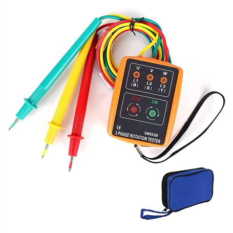 RUIZHI 3 Phase AC60V ~ 600V Appareil de Mesure Vérificateur de Rotation Testeur de