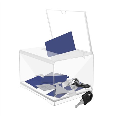 Boîte de Rangement en Acrylique - Verrouillable - Urne Transparente avec clé