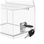 Boîte de Rangement en Acrylique - Verrouillable - Urne Transparente avec clé, Caisse à Monnaie - Boîte de Rangement recommandée 