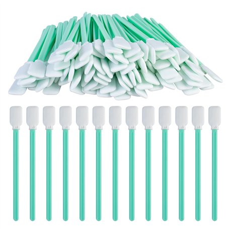 Nizirioo Lot de 100 bâtonnets de nettoyage pour soins bucco-dentaires en microfibre stérile et sans poussière pour appareil phot