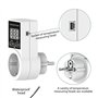 Thermostat Prises de RéGulateur de TempéRature NuméRique : Thermostat de Chauffage avec Sonde Ntc pour Appareils de Chauffage Ch