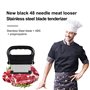 Leikurvo Attendrisseur de viande : attendrisseur de viande steaker, attendrisseur de viande en acier inoxydable avec 48 lames et