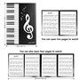 Molbory Classeur de partitions à 6 pages - Pliable - Classeur de musique - Format A4 - Format A4 - Classeur de fichiers de musiq