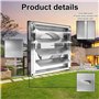 Grille d'aération en acier inoxydable 125 mm : clapet anti-retour Grille de protection contre les intempéries avec moustiquaire 