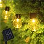 Guirlande Lumineuse Solaire Exterieur 3.5M 10 LED Guirlande Lumineuse Exterieur Etanche Solaire Guirlande Lumineuse Blanc Chaud
