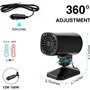 COMBLU Chauffage de voiture portable 150 W 12 V Chauffage et dégivreur de voiture pour l'hiver, ventilateur de chauffage et de r