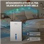 Déshumidificateur d'air 2400ML Déshumidificateur électrique avec 4 condenseurs,tuyau de vidange,Arrêt Automatique,Lumière LED,De