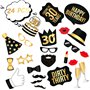 Lot de 24 Accessoires Photo Amusants pour fête de 30 Ans - Accessoires pour Selfie - Accessoires d'anniversaire - Accessoires de