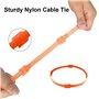 Ruayia Lot de 100 serre-câbles auto-adhésifs réutilisables 12 x 150 mm - Câble de charge Hook & Loop Tape - Orange